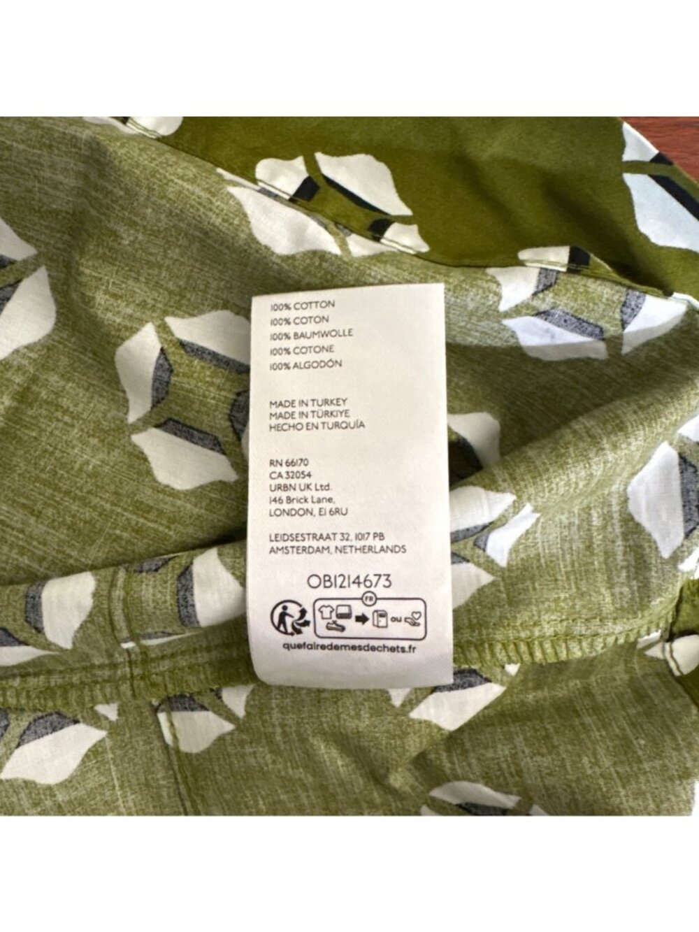 Anthropologie Somerset Olive Green Geometric Print Maxi Dress Size S Pockets - Picture 5 of 11